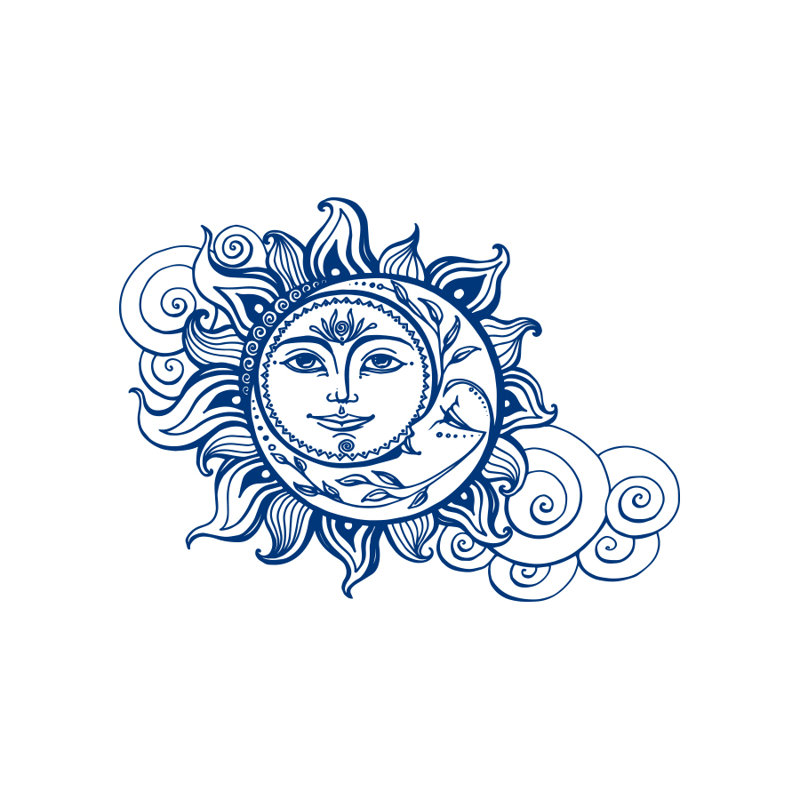 Decal House Sun and Crescent Moon Wall Decal Wayfair.ca